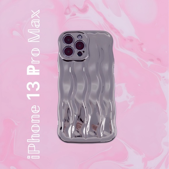 Wavy‎ Edge Water Ripple Pattern iPhone 13 Pro Max Case: Stylish & Shockproof - Picture 1 of 7